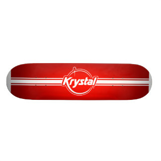 Krystal Logo with Strip Skateboard