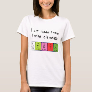 Krystal periodic table name shirt