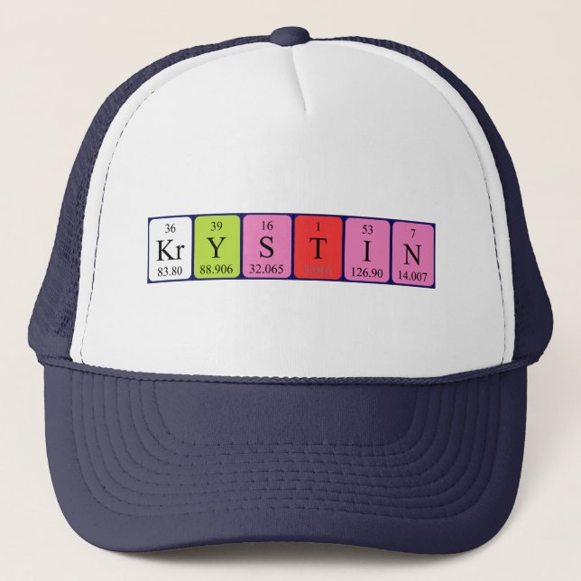 Krystin periodic table name hat (Front)