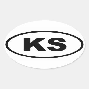 KS Kansas Oval Sticker