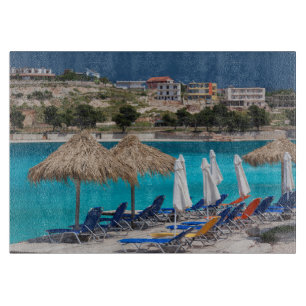 Ksamil, town beachfront cutting board