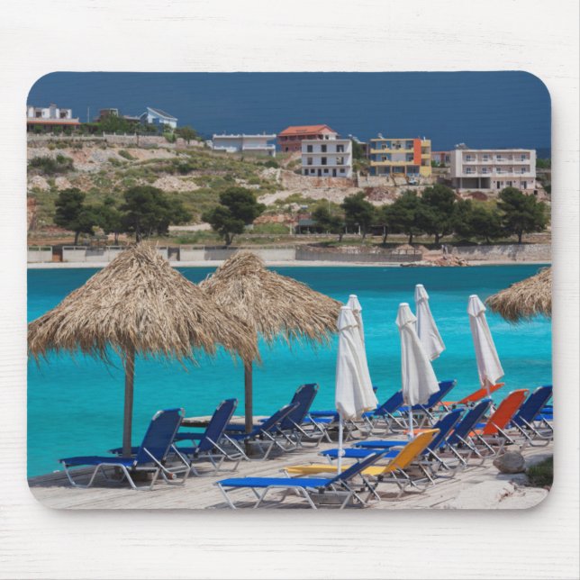 Ksamil, town beachfront mouse pad (Front)