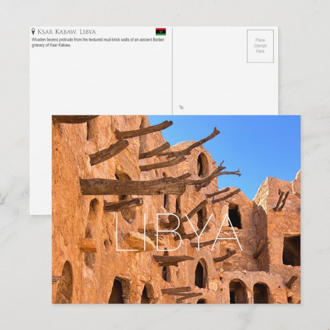 Ksar Kabaw, Libya Travel Postcard (Front/Back)