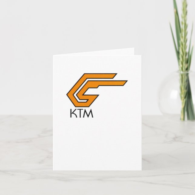 Ktm Logo Sticker1  Card (Front)