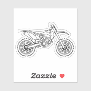 KTM Motocross line art