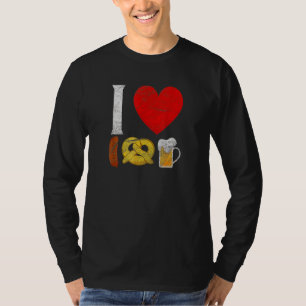 Ktoberfest Ich Love Beer Retro German Bavarian Fes T-Shirt