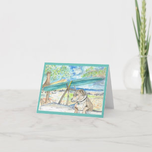 "Kū at the Beach" Greeting Card