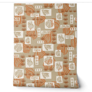 Kua Bay Hawaiian Undersea Shells - Khaki Wallpaper