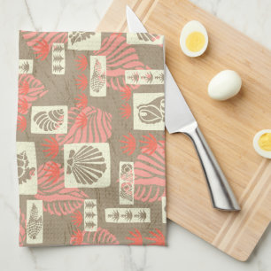 Kua Bay Hawaiian Undersea Shells Kitchen Towel