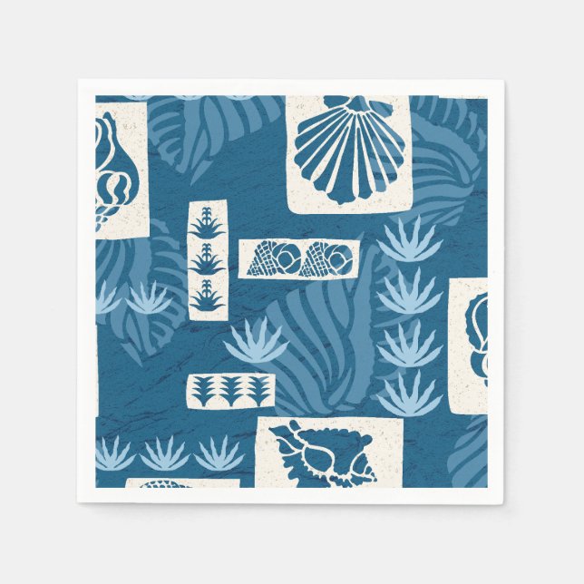 Kua Bay Hawaiian Undersea Shells Napkin (Front)