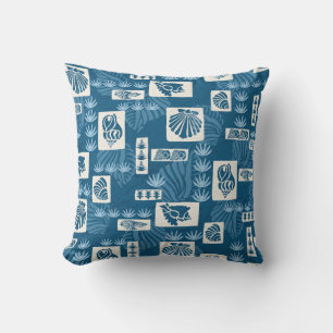 Kua Bay Hawaiian Undersea Shells Throw Pillow