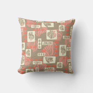 Kua Bay Hawaiian Undersea Shells Throw Pillow