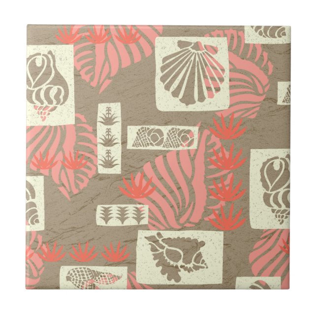 Kua Bay Hawaiian Undersea Shells Tile (Front)