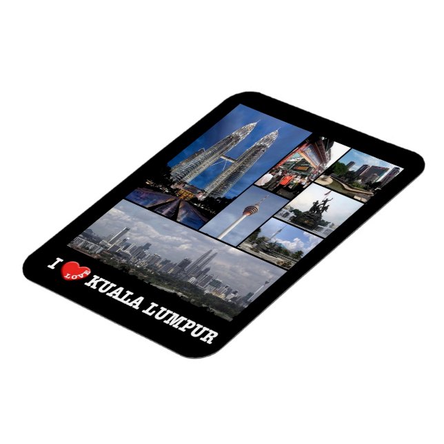 Kuala Lumpur - I Love - Malaysia - Magnet (Côté Gauche)