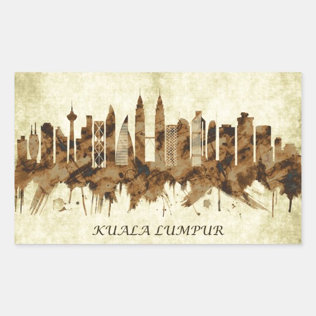 Kuala Lumpur Malaysia Cityscape Sticker (Front)