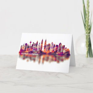 Kuala Lumpur Malaysia Skyline Holiday Card