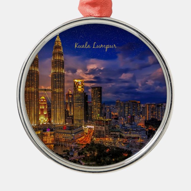 Kuala Lumpur, Petronas Twin Towers Metal Ornament (Front)