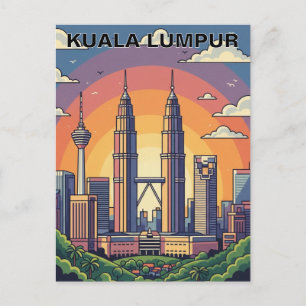 Kuala Lumpur Petronas Twin Towers  Postcard