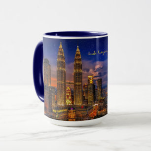 Kuala Lumpur skyline at night Mug