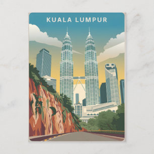 Kuala Lumpur vintage Postcard