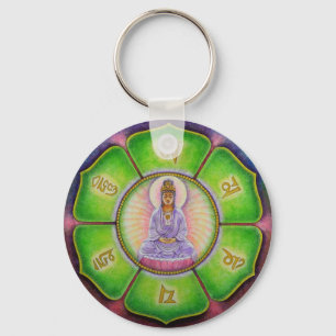 Kuan Yin "Om Mani Padme Hum" Keychain