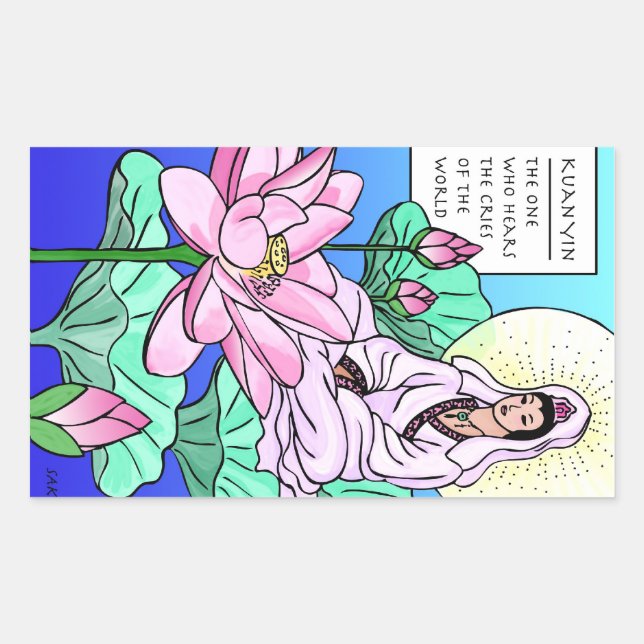 Kuan Yin, Quan Yin, Hears Your Cries Sticker (Front)