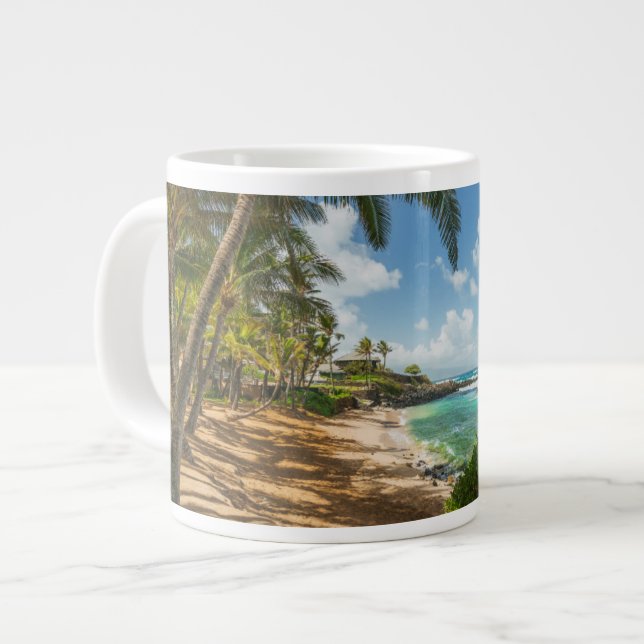 Kuau Cove Beach | Maui, Hawaii Large Coffee Mug (Front Left)