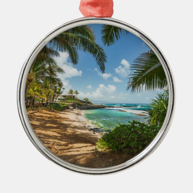 Kuau Cove Beach | Maui, Hawaii Metal Ornament (Front)