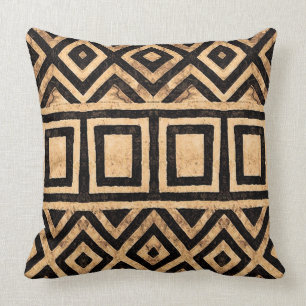 Kuba Cloth Pattern Square Pillow