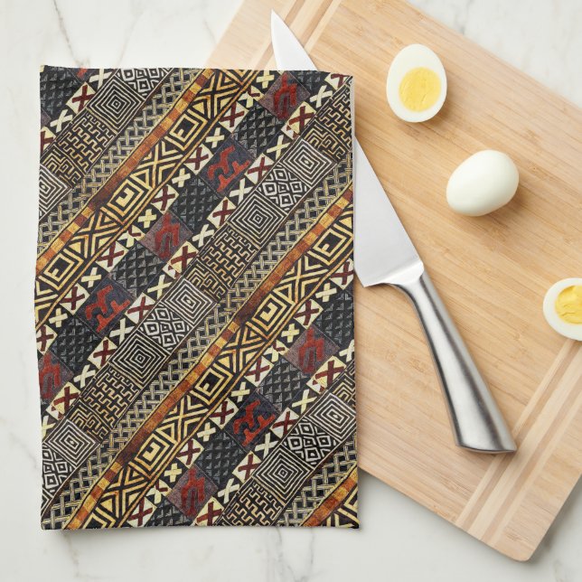Kuba Cloth Tablecloth (Quarter Fold)