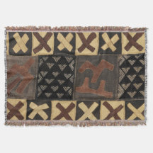 Kuba Cloth Throw Blanket