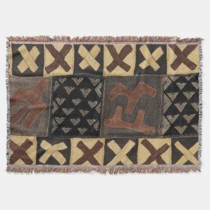 Kuba Cloth Throw Blanket
