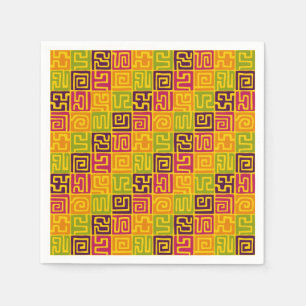 Kuba Style Pattern 071019 - Colourful Napkin