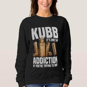 Kubb Set Viking Chess Legend Lawn Game Player Viki Sweatshirt