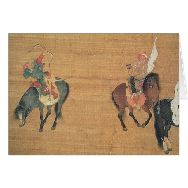 Kublai Khan (1214-94) Hunting (detail), Yuan dynas (Front Horizontal)