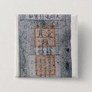 Kublai Khan , Emperor of China 2 Inch Square Button