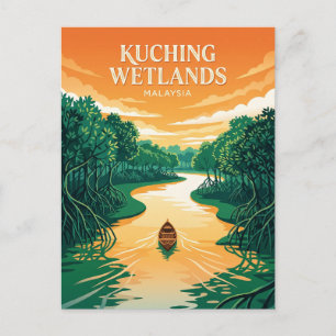 Kuching Wetlands National Park Malaysia Postcard