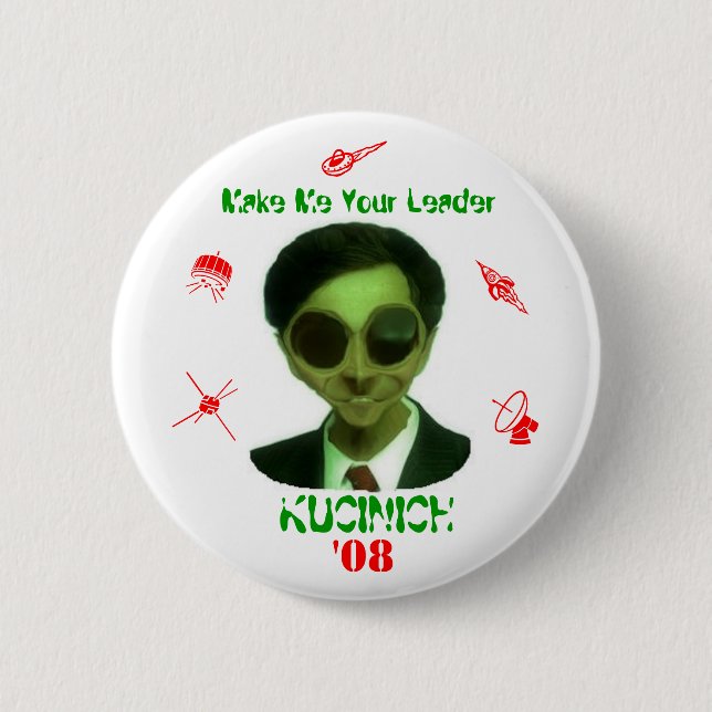 Kucinich '08 2 inch round button (Front)