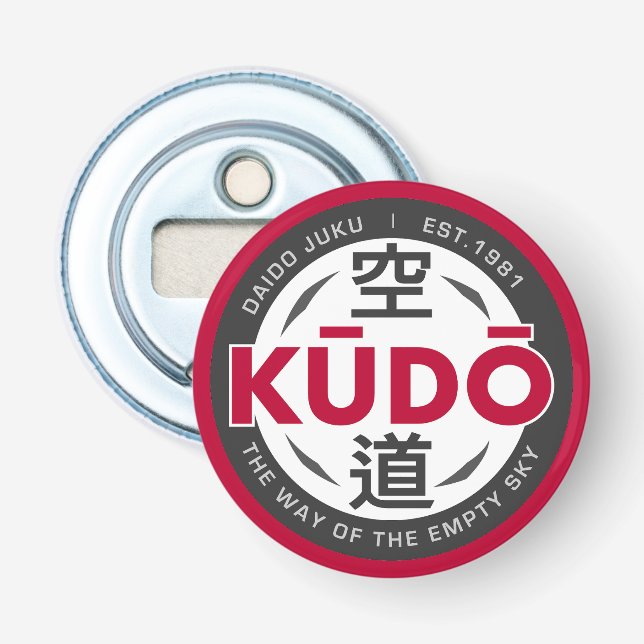 Kudo – Minimal Japanese Martial Arts Emblem Bottle Opener (Front)