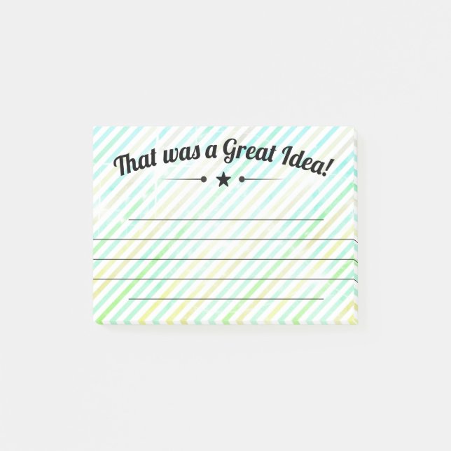 Kudos great idea employee recognition award note (Front)