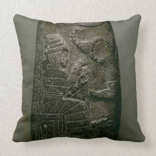 Kudurru of Nazimaruttash, King of Babylon, c.1328- Throw Pillow