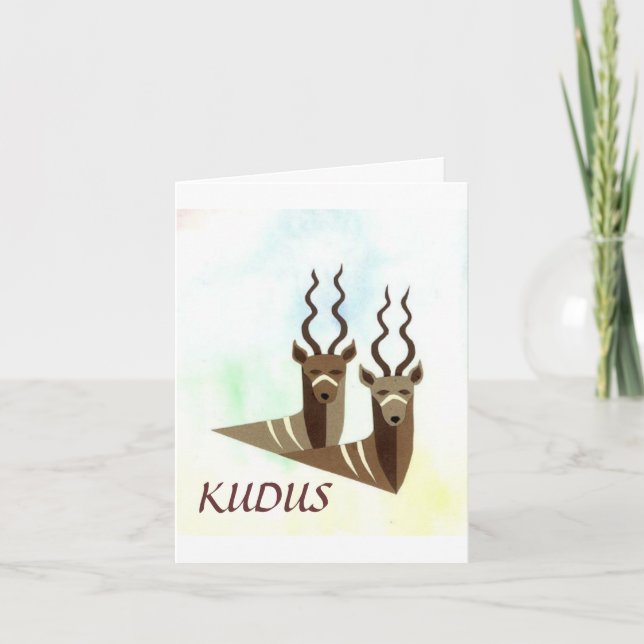 Kudus/félicitations pour un carte pour notes bien (Devant)