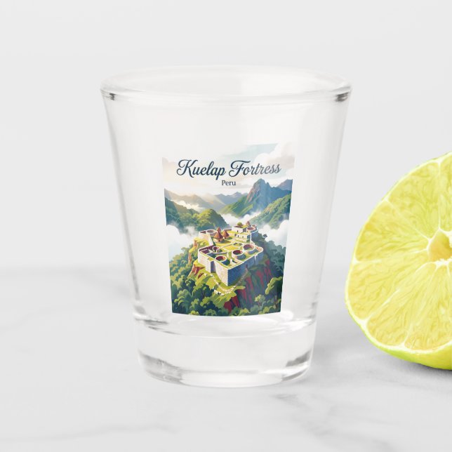Kuelap Archaeological Complex Peru Shot Glass (Front)
