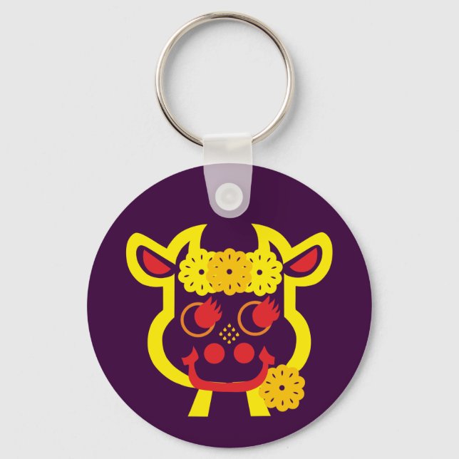 Kuh Schlüsselanhänger Keychain (Front)