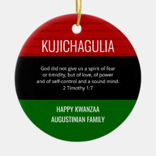 KUJICHAGULIA Kwanzaa Ceramic Ornament