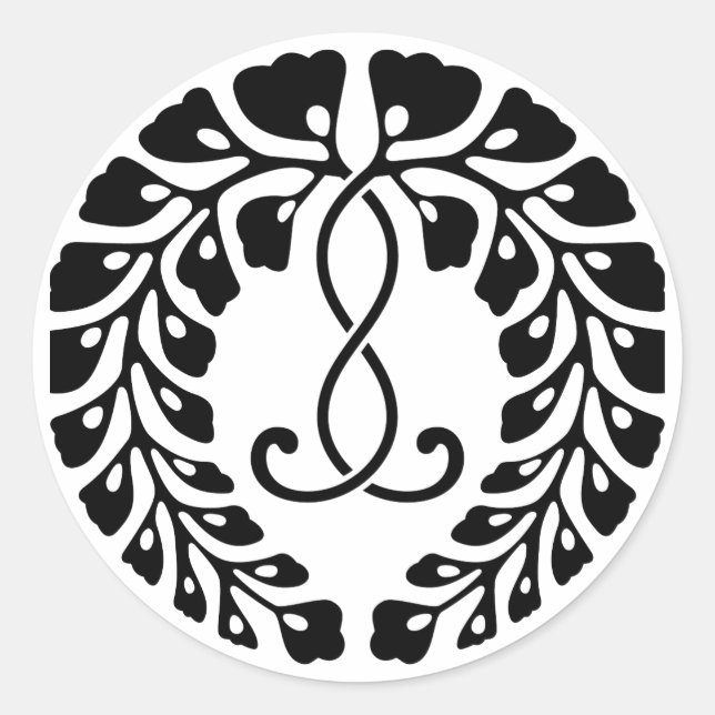 Kujo wisteria classic round sticker (Front)