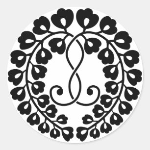 Kujo wisteria classic round sticker