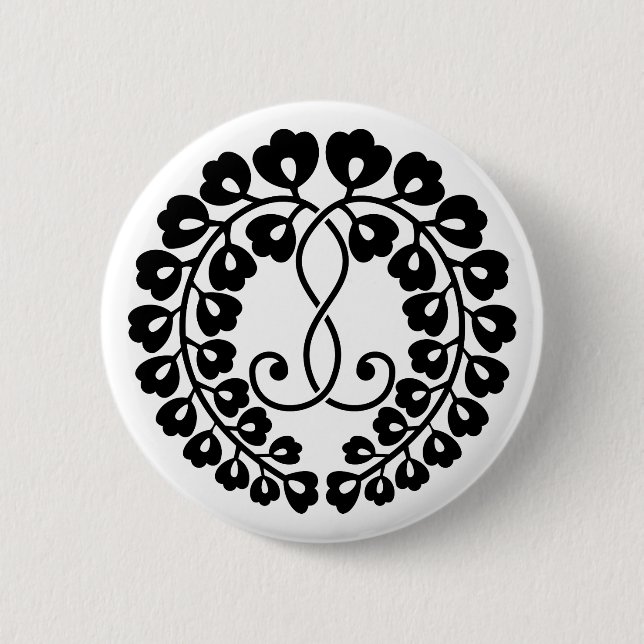 Kujo wisteria H 2 Inch Round Button (Front)