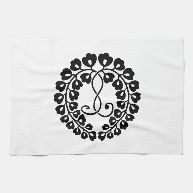 Kujo wisteria kitchen towel (Horizontal)