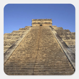 Kukulcan Temple or Castillo Castle) in 2 Square Sticker
